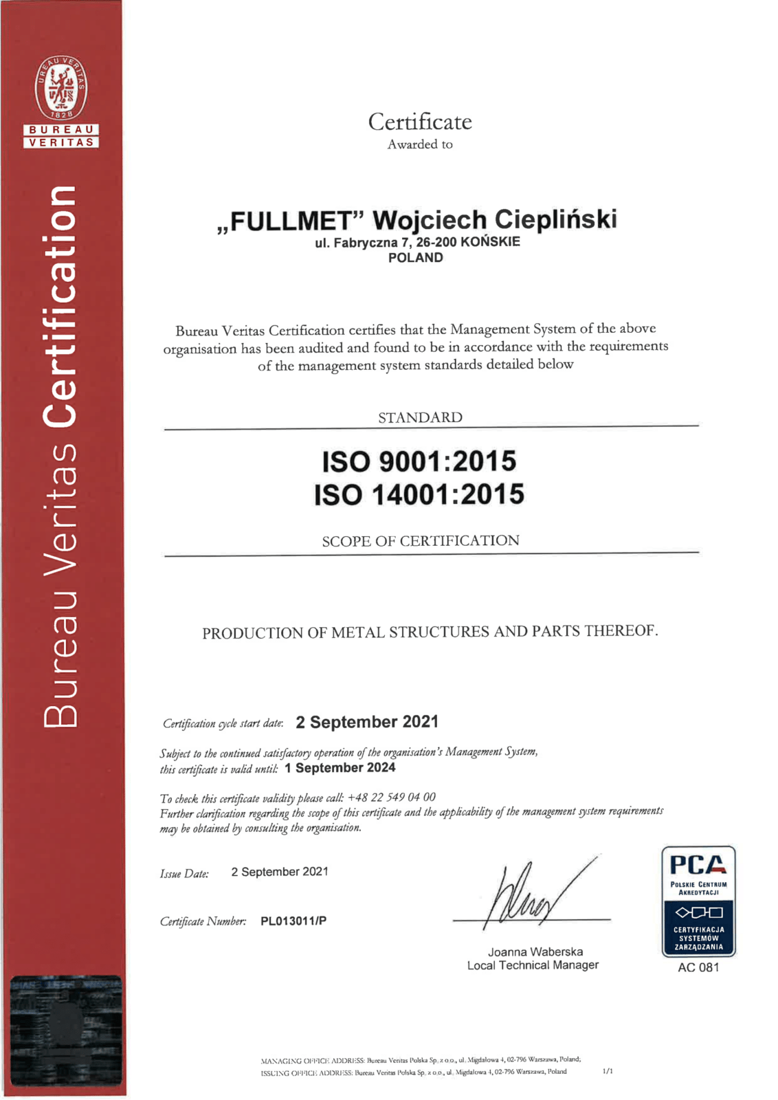 ISO 9001 i 14001 - EN-1
